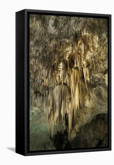 New Mexico, Carlsbad Caverns National Park. the Chandelier Stalactite Formation-Kevin Oke-Framed Stretched Canvas