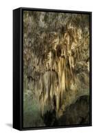 New Mexico, Carlsbad Caverns National Park. the Chandelier Stalactite Formation-Kevin Oke-Framed Stretched Canvas