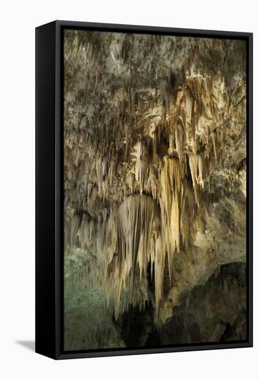 New Mexico, Carlsbad Caverns National Park. the Chandelier Stalactite Formation-Kevin Oke-Framed Stretched Canvas
