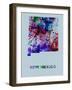 New Mexico Color Splatter Map-NaxArt-Framed Art Print