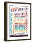 New Mexico - Experience Typography-Lantern Press-Framed Art Print