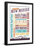 New Mexico - Experience Typography-Lantern Press-Framed Art Print