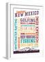 New Mexico - Experience Typography-Lantern Press-Framed Art Print