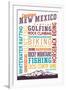 New Mexico - Experience Typography-Lantern Press-Framed Art Print