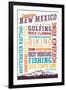 New Mexico - Experience Typography-Lantern Press-Framed Art Print