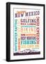 New Mexico - Experience Typography-Lantern Press-Framed Premium Giclee Print