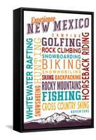 New Mexico - Experience Typography-Lantern Press-Framed Stretched Canvas