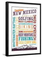 New Mexico - Experience Typography-Lantern Press-Framed Art Print