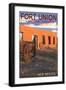 New Mexico - Fort Union National Monument-Lantern Press-Framed Art Print