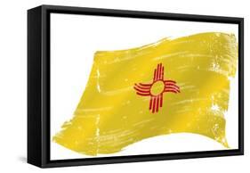 New Mexico Grunge Flag. A Grunge Flag of New Mexico in the Win with a Texture-TINTIN75-Framed Stretched Canvas