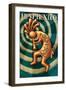 New Mexico - Kokopelli-Lantern Press-Framed Art Print