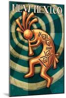 New Mexico - Kokopelli-Lantern Press-Mounted Art Print