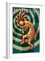 New Mexico - Kokopelli-Lantern Press-Framed Art Print