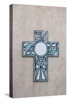 New Mexico, Laguna Mission. Cross in Mission San Jose De La Laguna-Luc Novovitch-Stretched Canvas