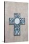 New Mexico, Laguna Mission. Cross in Mission San Jose De La Laguna-Luc Novovitch-Stretched Canvas