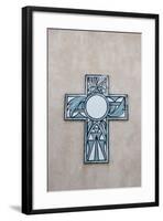 New Mexico, Laguna Mission. Cross in Mission San Jose De La Laguna-Luc Novovitch-Framed Photographic Print