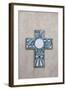 New Mexico, Laguna Mission. Cross in Mission San Jose De La Laguna-Luc Novovitch-Framed Photographic Print