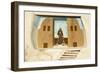 New Mexico. Painting in the Mission San Jose De La Laguna-Luc Novovitch-Framed Photographic Print