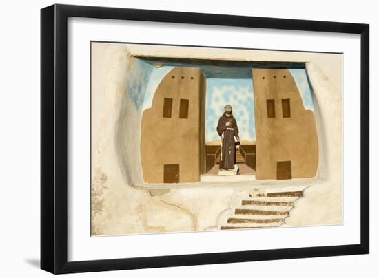 New Mexico. Painting in the Mission San Jose De La Laguna-Luc Novovitch-Framed Photographic Print