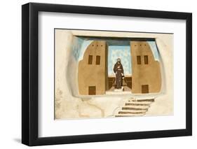 New Mexico. Painting in the Mission San Jose De La Laguna-Luc Novovitch-Framed Photographic Print