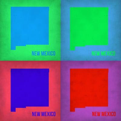 'New Mexico Pop Art Map 1' Posters NaxArt