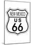 New Mexico Route 66 Sign Art Poster Print-null-Mounted Poster