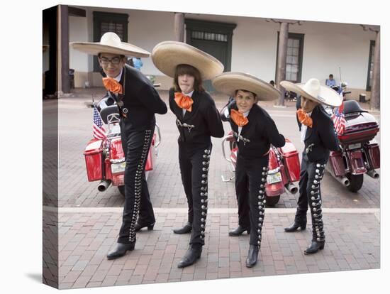 New Mexico, Santa Fe. Hispanic Folkloric Dance Group, Bandstand 2014-Luc Novovitch-Stretched Canvas