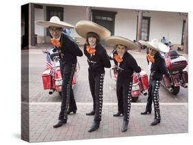 New Mexico, Santa Fe. Hispanic Folkloric Dance Group, Bandstand 2014-Luc Novovitch-Stretched Canvas