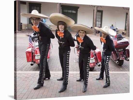 New Mexico, Santa Fe. Hispanic Folkloric Dance Group, Bandstand 2014-Luc Novovitch-Stretched Canvas