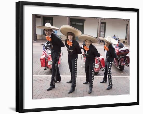 New Mexico, Santa Fe. Hispanic Folkloric Dance Group, Bandstand 2014-Luc Novovitch-Framed Photographic Print