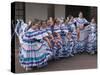 New Mexico, Santa Fe. Hispanic Folkloric Dance Group, Bandstand 2014-Luc Novovitch-Stretched Canvas