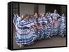 New Mexico, Santa Fe. Hispanic Folkloric Dance Group, Bandstand 2014-Luc Novovitch-Framed Stretched Canvas