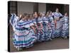 New Mexico, Santa Fe. Hispanic Folkloric Dance Group, Bandstand 2014-Luc Novovitch-Stretched Canvas