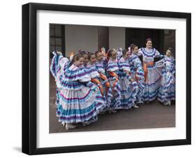 New Mexico, Santa Fe. Hispanic Folkloric Dance Group, Bandstand 2014-Luc Novovitch-Framed Premium Photographic Print