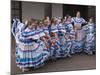 New Mexico, Santa Fe. Hispanic Folkloric Dance Group, Bandstand 2014-Luc Novovitch-Mounted Photographic Print