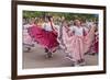 New Mexico, Santa Fe. Hispanic Folkloric Dance Group, Bandstand 2014-Luc Novovitch-Framed Photographic Print