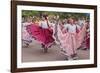 New Mexico, Santa Fe. Hispanic Folkloric Dance Group, Bandstand 2014-Luc Novovitch-Framed Photographic Print