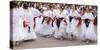 New Mexico, Santa Fe. Hispanic Folkloric Dance Group, Bandstand 2014-Luc Novovitch-Stretched Canvas