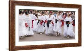 New Mexico, Santa Fe. Hispanic Folkloric Dance Group, Bandstand 2014-Luc Novovitch-Framed Photographic Print