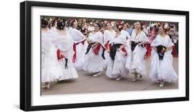 New Mexico, Santa Fe. Hispanic Folkloric Dance Group, Bandstand 2014-Luc Novovitch-Framed Photographic Print