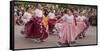 New Mexico, Santa Fe. Hispanic Folkloric Dance Group, Bandstand 2014-Luc Novovitch-Framed Stretched Canvas