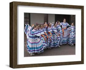 New Mexico, Santa Fe. Hispanic Folkloric Dance Group, Bandstand 2014-Luc Novovitch-Framed Photographic Print