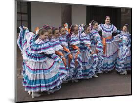 New Mexico, Santa Fe. Hispanic Folkloric Dance Group, Bandstand 2014-Luc Novovitch-Mounted Photographic Print