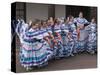 New Mexico, Santa Fe. Hispanic Folkloric Dance Group, Bandstand 2014-Luc Novovitch-Stretched Canvas