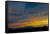New Mexico, Santa Fe, Sunset from Hyde Park Road at Avenida Primera S-Bernard Friel-Framed Stretched Canvas