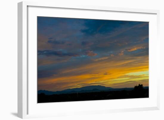 New Mexico, Santa Fe, Sunset from Hyde Park Road at Avenida Primera S-Bernard Friel-Framed Photographic Print