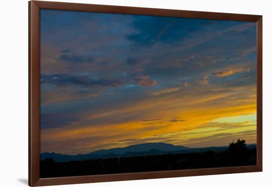 New Mexico, Santa Fe, Sunset from Hyde Park Road at Avenida Primera S-Bernard Friel-Framed Photographic Print