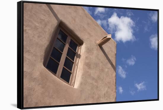 New Mexico, Santa Fe. Typical Southwestern Hispanic Style Architecture-Luc Novovitch-Framed Stretched Canvas