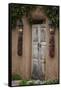 New Mexico, Santa Fe. Weathered Door to Home-Jaynes Gallery-Framed Stretched Canvas