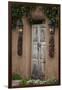 New Mexico, Santa Fe. Weathered Door to Home-Jaynes Gallery-Framed Photographic Print